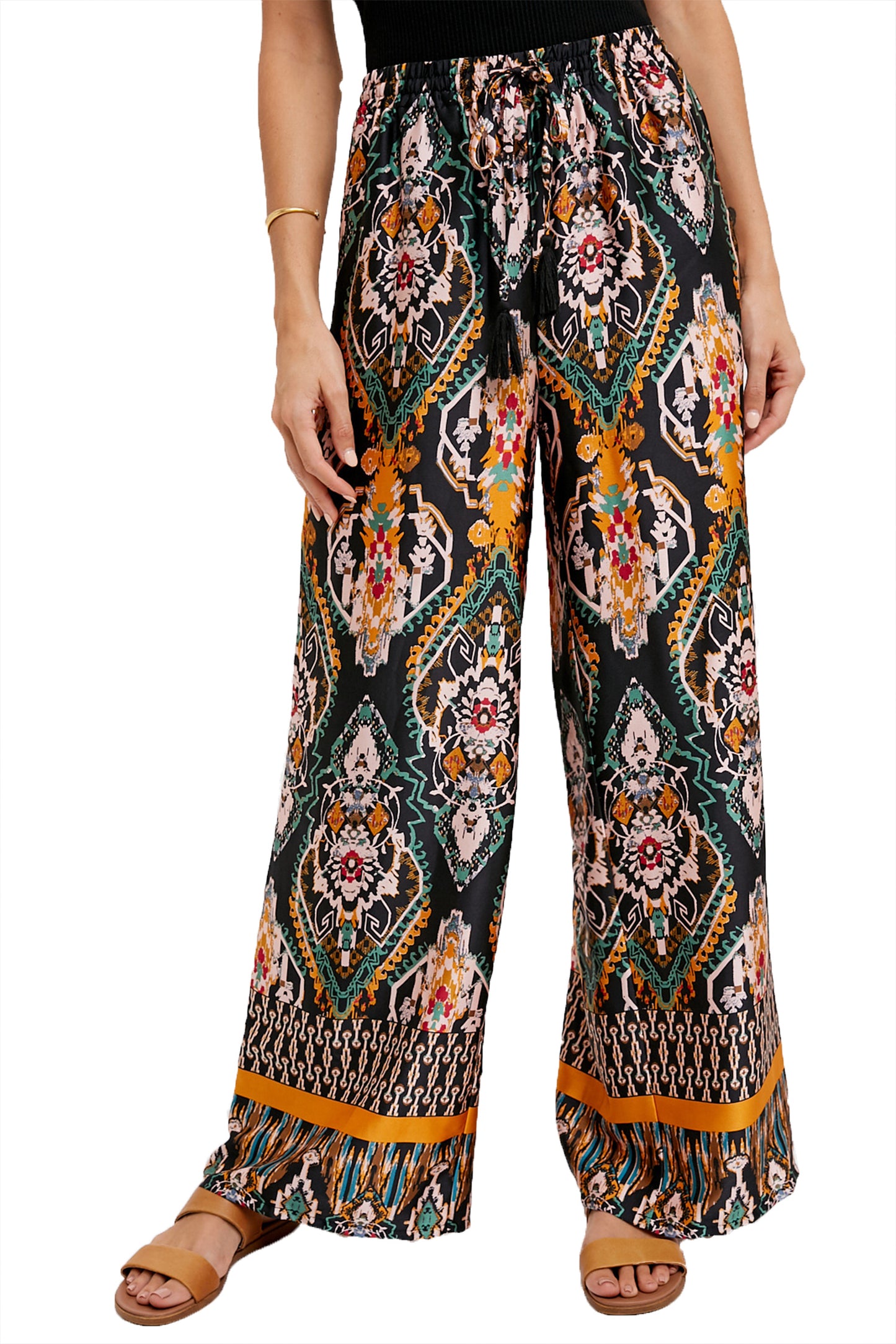 Bohemian Wide Leg Palazzo Pants