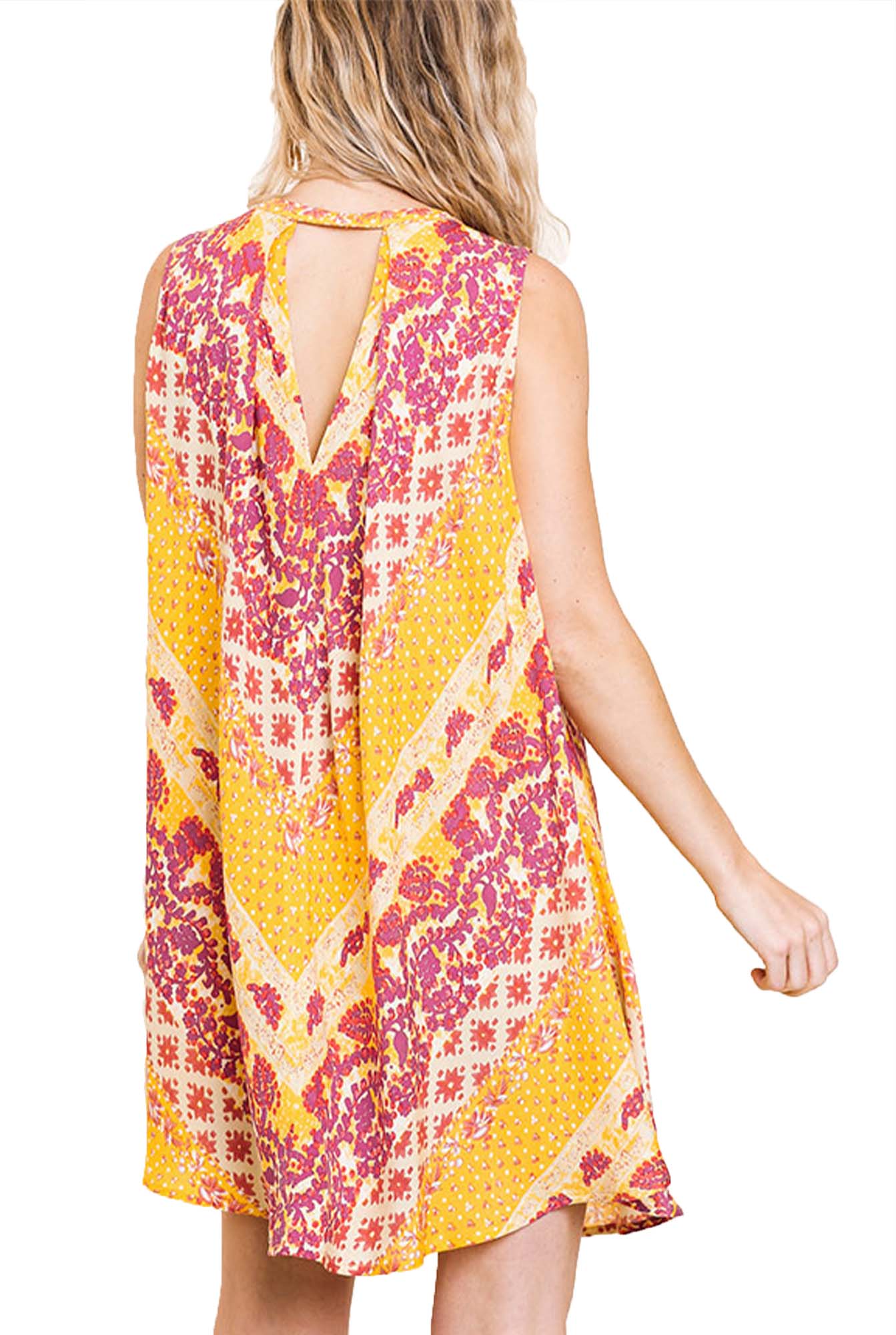 Summer Floral Sleeveless Summer Dress