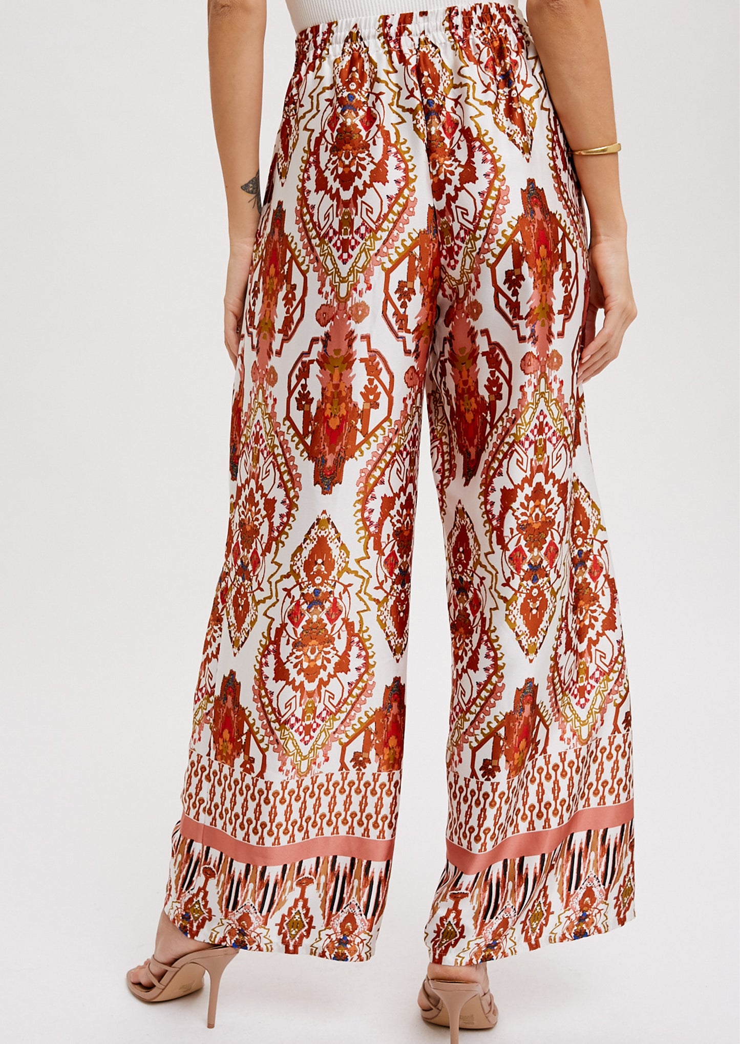 Bohemian Wide Leg Palazzo Pants