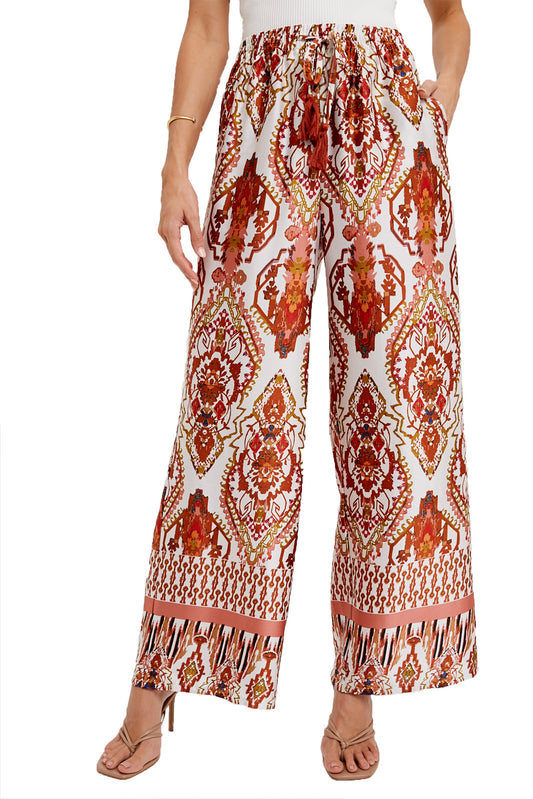 Bohemian Wide Leg Palazzo Pants