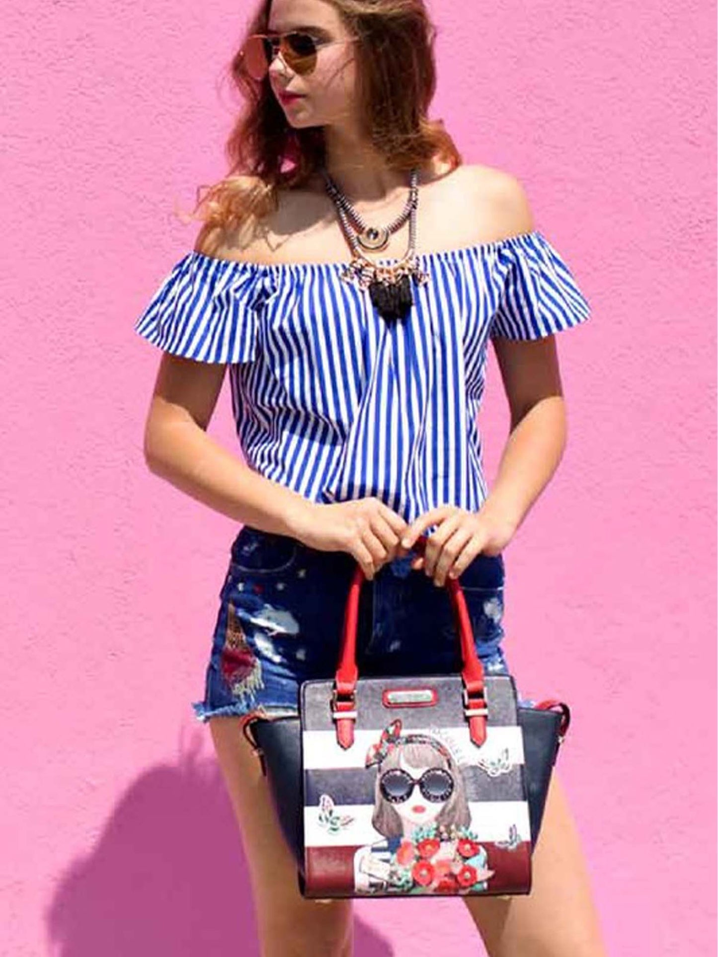 Judith Loves Flower Structured Satchel