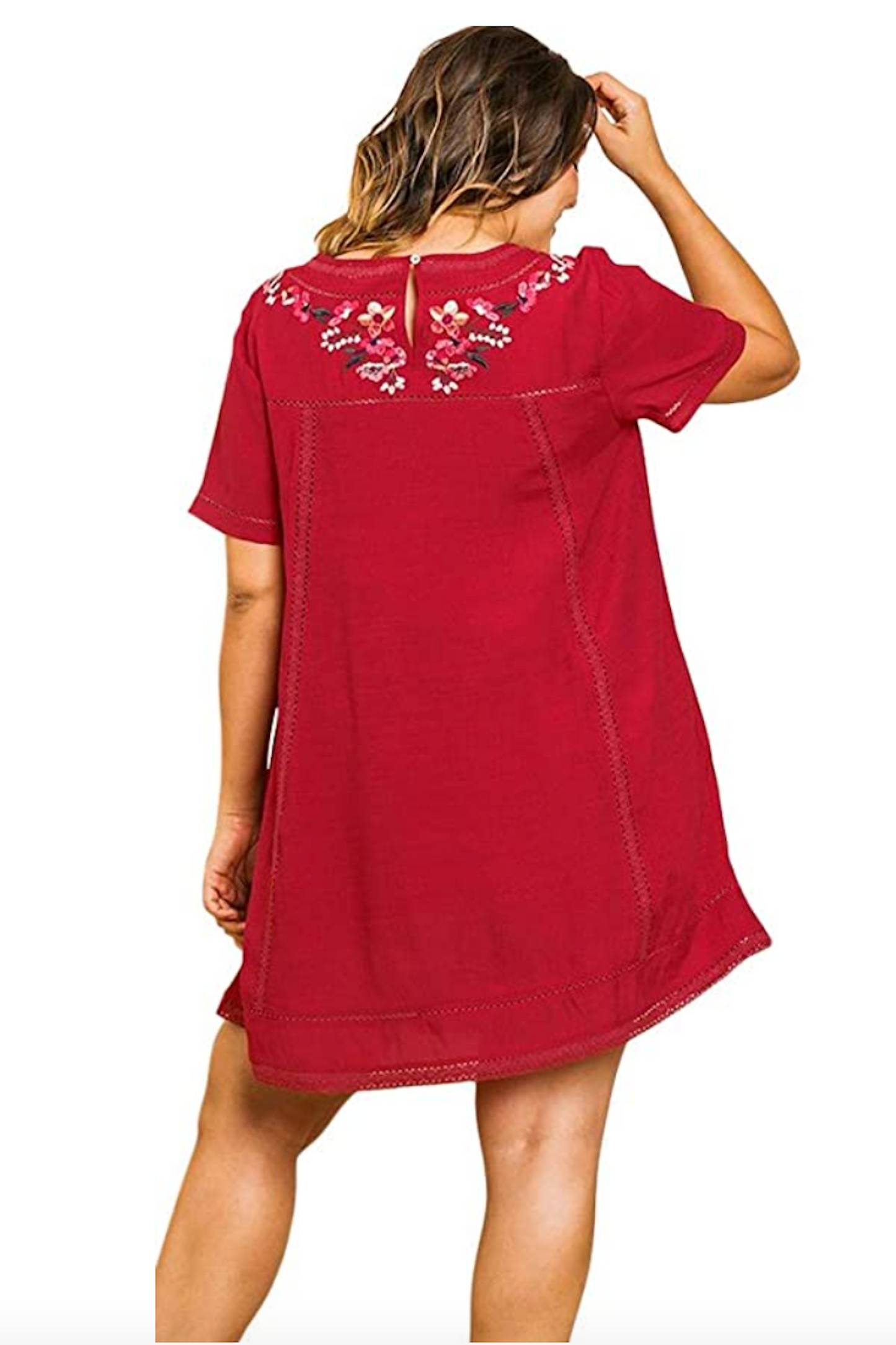 Bohemian Embroidered Short Sleeve Dress or Tunic