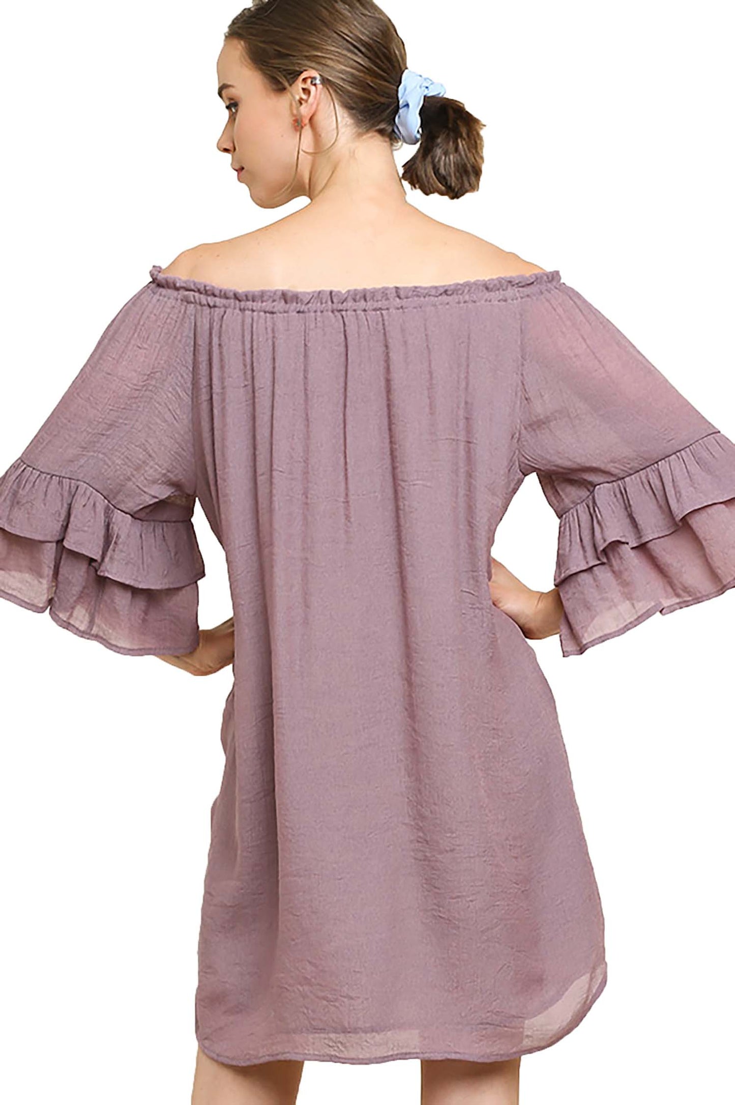 Bohemian Style Embroidered  off shoulder dress