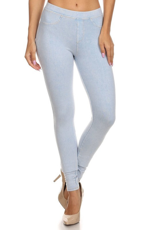Mineral Wash Jeggings Leggings Jeans