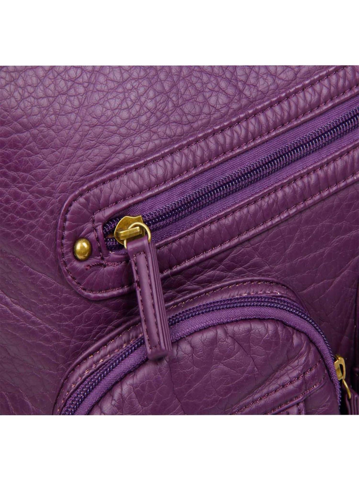 Vegan Leather Convertible Shoulder Bag, Backpack, Crossbody Bag