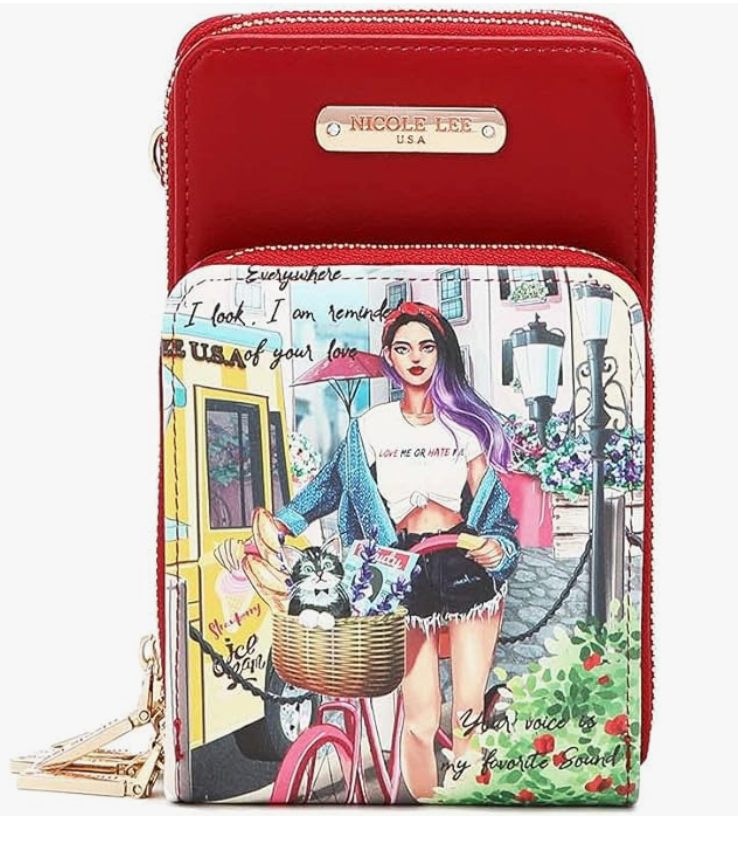 Multi Zip Phone Case Crossbody Wallet