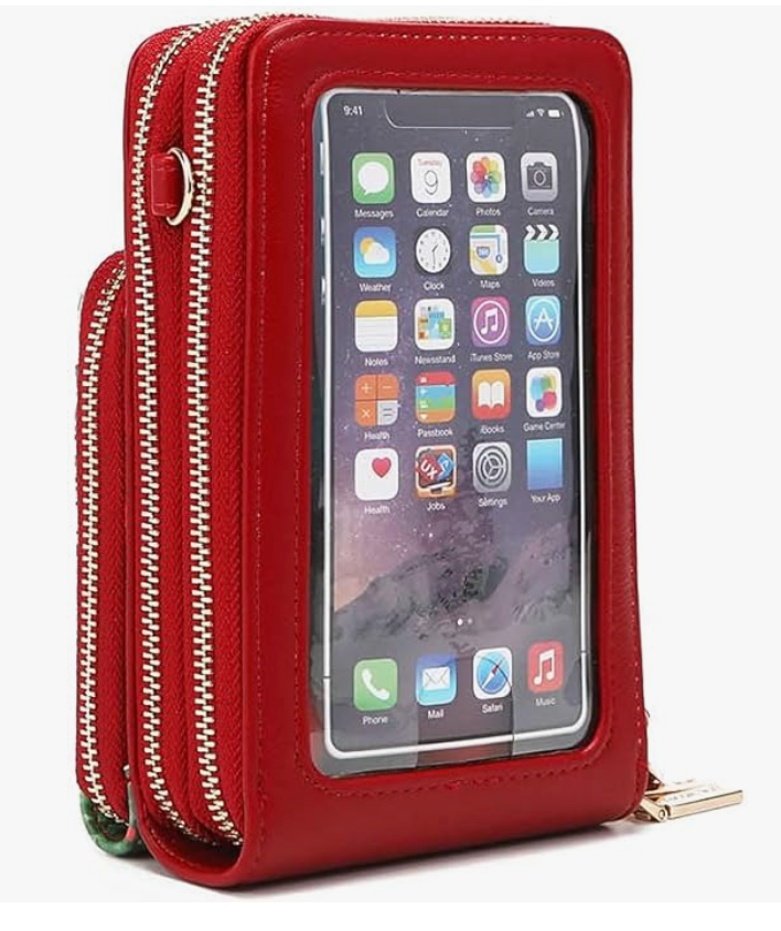 Multi Zip Phone Case Crossbody Wallet