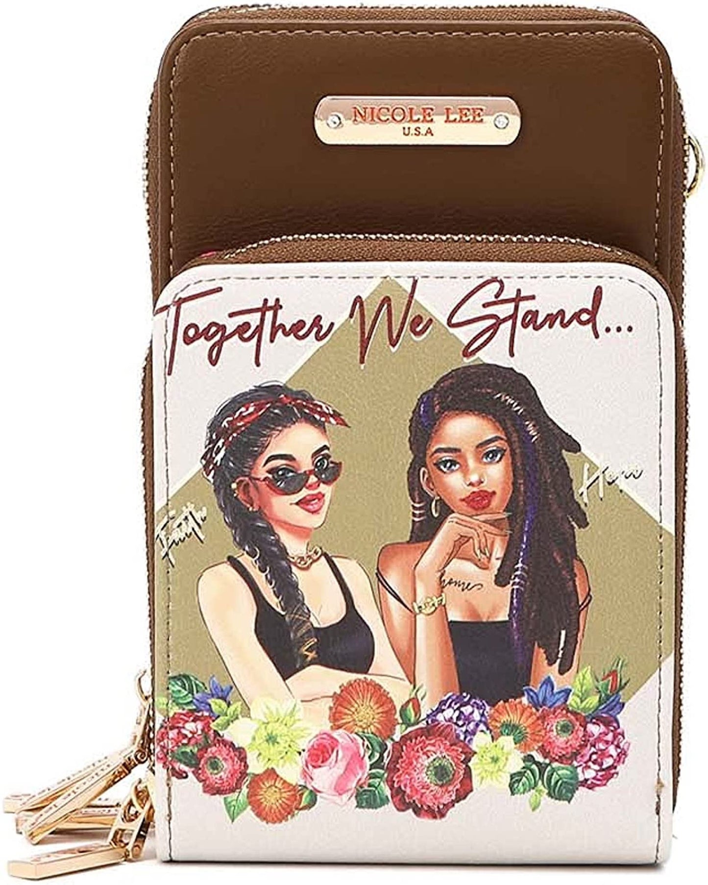 Multi Zip Phone Case Crossbody Wallet